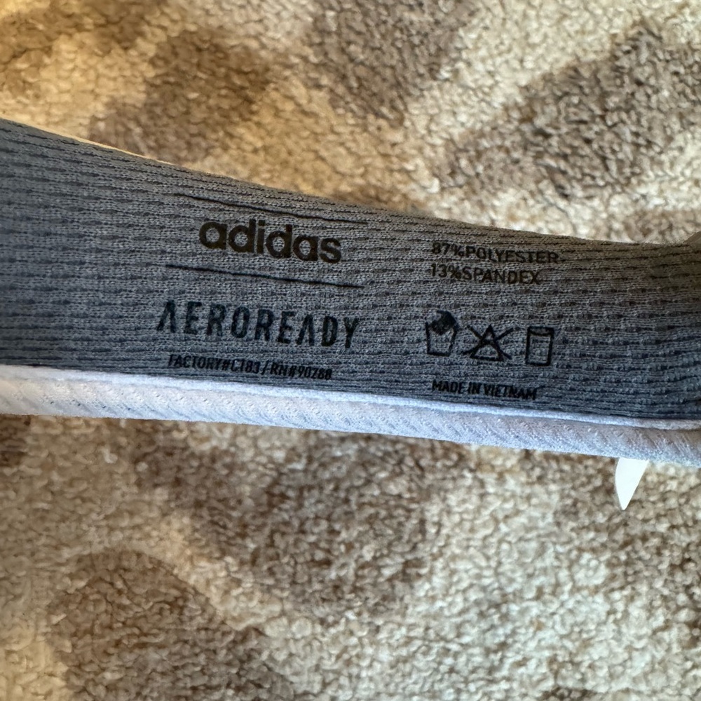 adidas White Women's Aeroready Visor with Embroidered Logo - Picture 4 of 4
